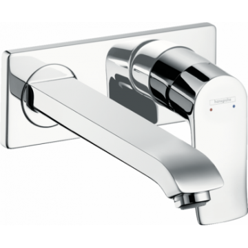 Baterie lavoar Hansgrohe Metris cu monocomanda cu montaj incastrat, pipa 22 cm