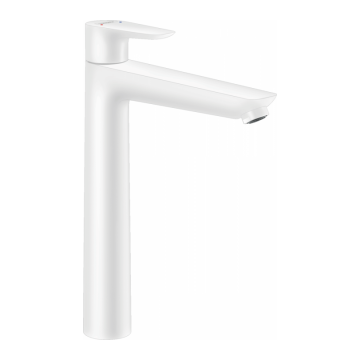 Baterie lavoar Hansgrohe Talis E 240, cu ventil pop-up, alb mat, pentru lavoar tip bol