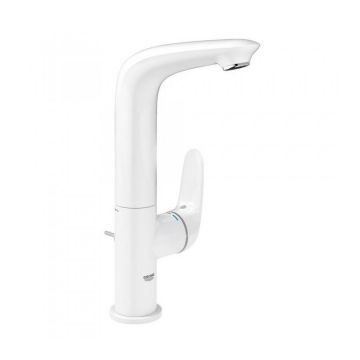 Baterie lavoar monocomanda Grohe Eurostyle cu maner plin, alb, marime L