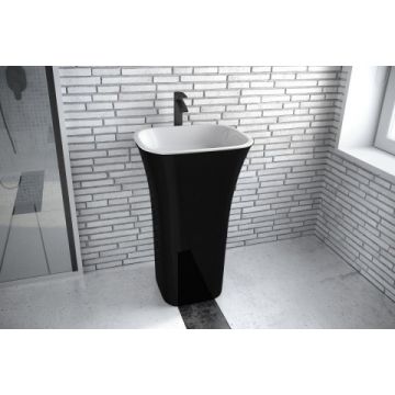 Lavoar Besco Assos Black & White 40x50x85cm compozit mineral