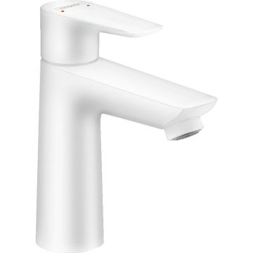 Baterie lavoar Hansgrohe Talis E 110 cu ventil Pop-Up alb mat