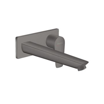Baterie lavoar incastrata Hansgrohe Talis E pipa 22.5 cm negru - crom periat