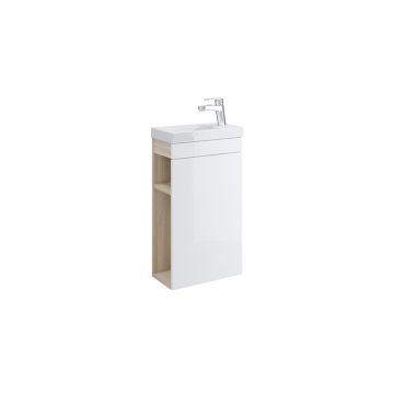 Dulap suspendat pentru lavoar Cersanit Smart mdf 39 cm cu montare reversibila