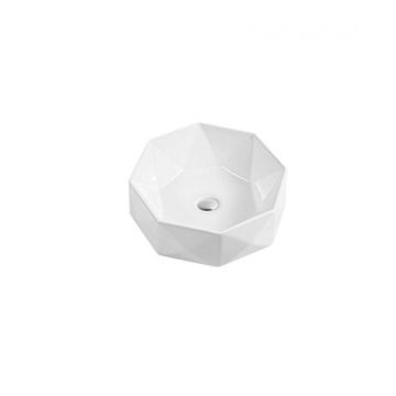 Lavoar pe blat Fluminia Briliant 41,5x41,5xH13 cm octagonal