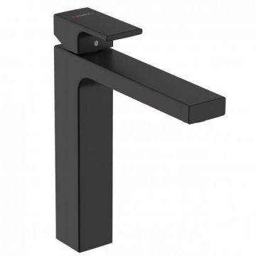 Baterie inalta lavoar Hansgrohe Vernis Shape cu ventil Negru Mat