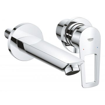 Baterie lavoar Grohe Bauloop, montaj in perete, corp incastrat inclus,crom,proiectie 17 cm, model 2022 crom-20289001