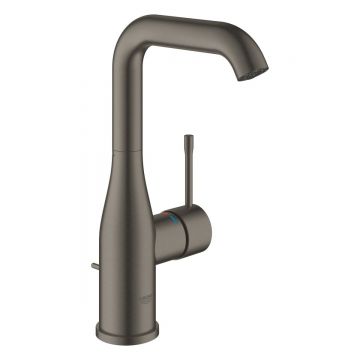 Baterie lavoar Grohe Essence, monocomanda,1/2″  marimea L, set evacuare cu tija, brushed hard graphite - 32628AL1