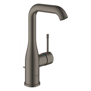 Baterie lavoar Grohe Essence, monocomanda,1/2″ marimea L, set evacuare cu tija, brushed hard graphite - 32628AL1