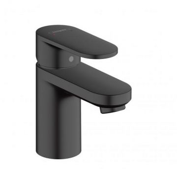 Baterie stativa lavoar Hansgrohe Vernis Blend cu ventil Negru Mat