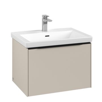 Dulap baza suspendat Villeroy & Boch Subway 3.0 622x429x478 mm cu un singur sertar gri Cashmere