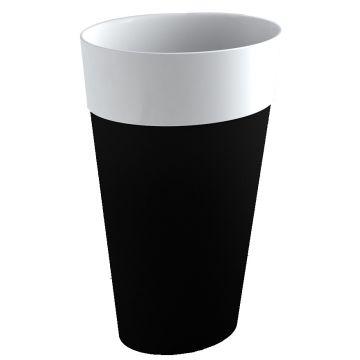 Lavoar free-standing Besco Uniqa Black & White 32x46x84cm negru-alb