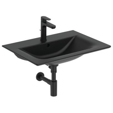 Lavoar pe mobilier Ideal Standard Connect Air 64 cm negru mat