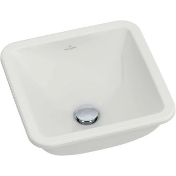 Lavoar Villeroy & Boch Loop&Friends 34x34cm montare sub blat fara orificiu baterie Alb Alpin