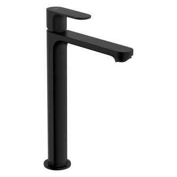 Baterie inalta pentru lavoar cu ventil Hansgrohe Rebris S 240 CoolStart Negru Mat