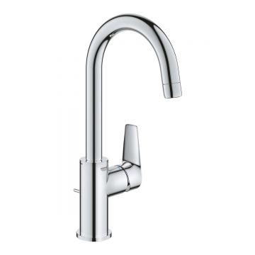 Baterie lavoar Grohe BauEdge, 3/8'', marimea L, monocomanda, pivotanta, crom - 23760001