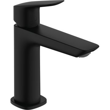 Baterie lavoar Hansgrohe Logis 110 Fine ventil push-open negru mat