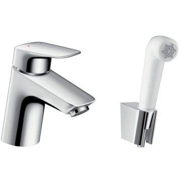 Baterie lavoar Hansgrohe Logis cu dus pentru igiena intima, fara ventil - 71290000