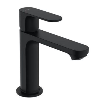 Baterie lavoar Hansgrohe Rebris S 110, 3/8'',cu ventil Pop-Up, negru mat - 72517670