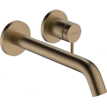 Baterie lavoar Hansgrohe Tecturis S cu pipa 225mm montaj incastrat necesita corp ingropat bronz periat