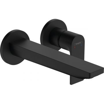 Baterie lavoar incastrata Hansgrohe Rebris E, pipa 200 mm, negru mat - 72568670