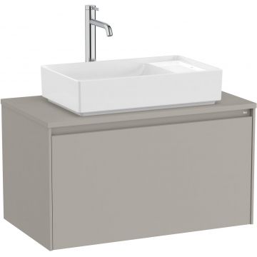 Dulap baza Roca Ona cu un sertar 80cm pentru lavoar pe blat gri mat