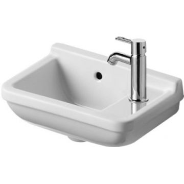 Lavoar asimetric Duravit Starck 3 orientare dreapta alb