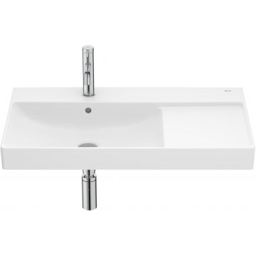 Lavoar asimetric Roca Ona 80x46cm orientare stanga alb mat