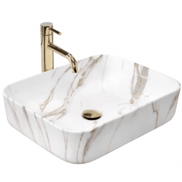Lavoar pe blat Rea Demi Shini Aiax 45 cm Alb