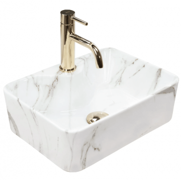 Lavoar pe blat Rea Kelly Mini Shini Aiax 40 cm Alb