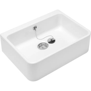 Lavoar tip bol Villeroy & Boch O.Novo 59.5x50cm cu preaplin alb Alpin