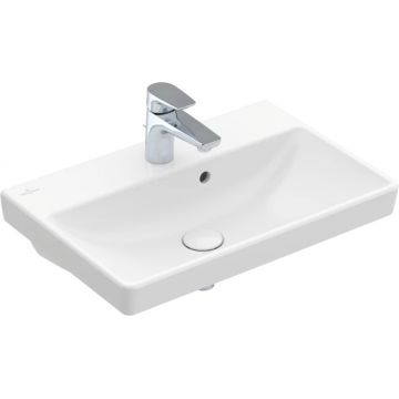 Lavoar Villeroy & Boch Avento Compact 55x37cm cu preaplin alb Alpin