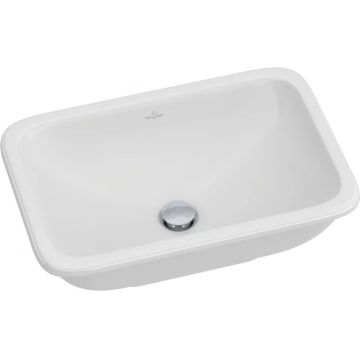 Lavoar Villeroy & Boch Loop&Friends CeramicPlus 60x40.5 cu preaplin montare in blat alb Alpin