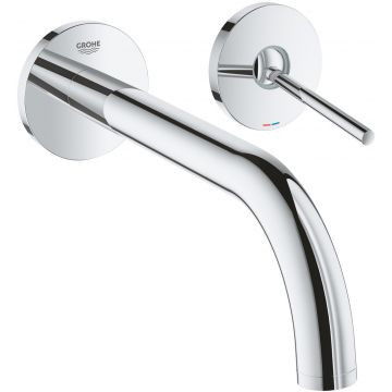 Baterie lavoar Grohe Atrio din 2 elemente pipa 221mm de perete necesita corp ingropat necesita corp ingropat crom