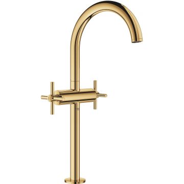 Baterie lavoar Grohe Atrio XL cu dubla comanda pentru lavoare tip bol ventil click-clack cool sunrise