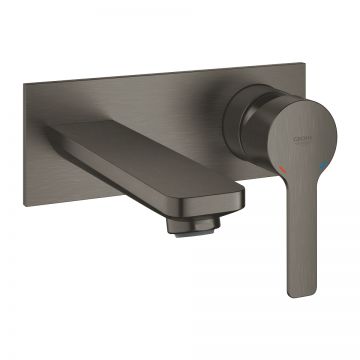 Baterie lavoar Grohe Lineare de perete montaj incastrat necesita corp ingropat brushed hard graphite