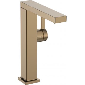 Baterie lavoar Hansgrohe Tecturis E 210 Fine pipa pivotanta CoolStart ventil click-clack bronz periat