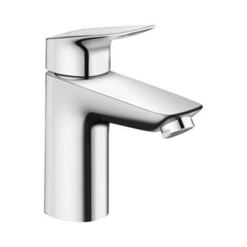 Baterie lavoar Logis Hansgrohe 100 monocomanda, cu ventil pop-up, alama, cromat