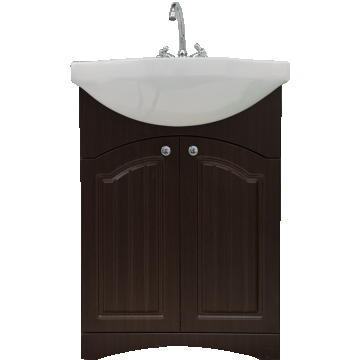 Baza cu lavoar Sanitop Rixos, MFD-PAL, wenge, 58 x 31 x 81 cm