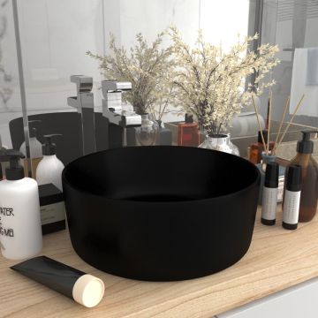 Chiuvetă baie lux negru mat 40x15 cm ceramică rotund
