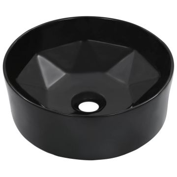 Chiuvetă de baie negru 36 x 14 cm ceramică