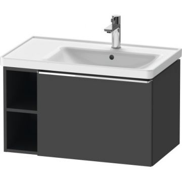 Dulap baza Duravit D-Neo 784x440mm un sertar si raft stanga grafit mat decor