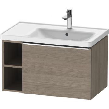 Dulap baza Duravit D-Neo 784x440mm un sertar si raft stanga stejar terra