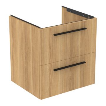 Dulap baza Ideal Standard i.Life B cu 2 sertare 60x50.5x63cm stejar natur