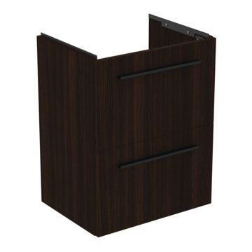 Dulap baza suspendat Ideal Standard i.life S cu doua sertare 50cm stejar cafeniu