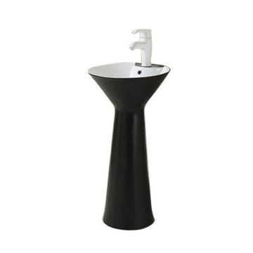 Lavoar rotund freestanding Fluminia Ketty MB Alb-Negru