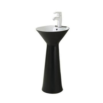 Lavoar rotund freestanding Fluminia Ketty MB Alb-Negru