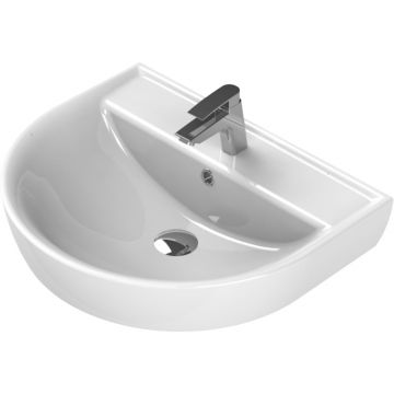 Lavoar semirotund CeraStyle Bella, ceramica, alb, 60 x 50 x 13 cm Lavoar semirotund CeraStyle Bella, ceramica, alb, 60 x 50 x 13 cm