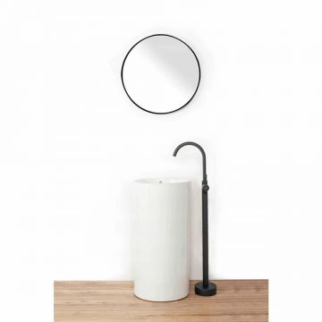 Baterie freestanding pentru lavoar Rea Ortis negru mat