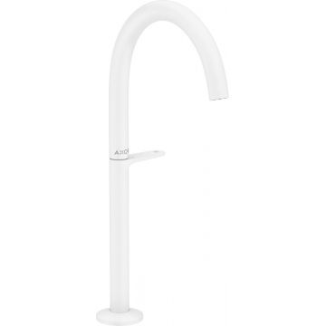 Baterie lavoar Hansgrohe Axor ONE Select 260 pentru lavoar tip bol ventil push-open alb mat