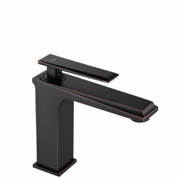 Baterie lavoar Rea Romano Old monocomanda negru mat